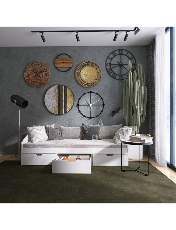 Ліжко односпальне з ящиками Еверест Комфорт 3 193х84х59 см Німфея Альба (DTM-5726)