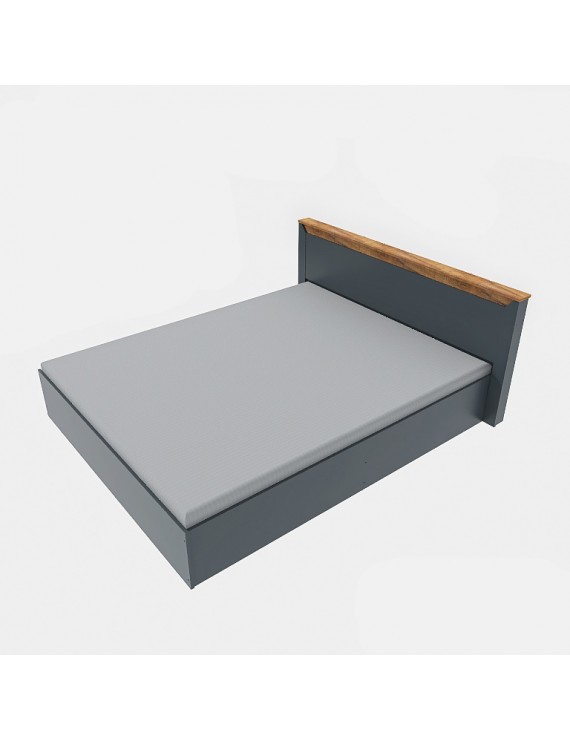 Ліжко двоспальне Еверест Нордік-1400 (підйомний механізм) 140х200 см Графіт + Дуб крафт золотий (DTM-5554)