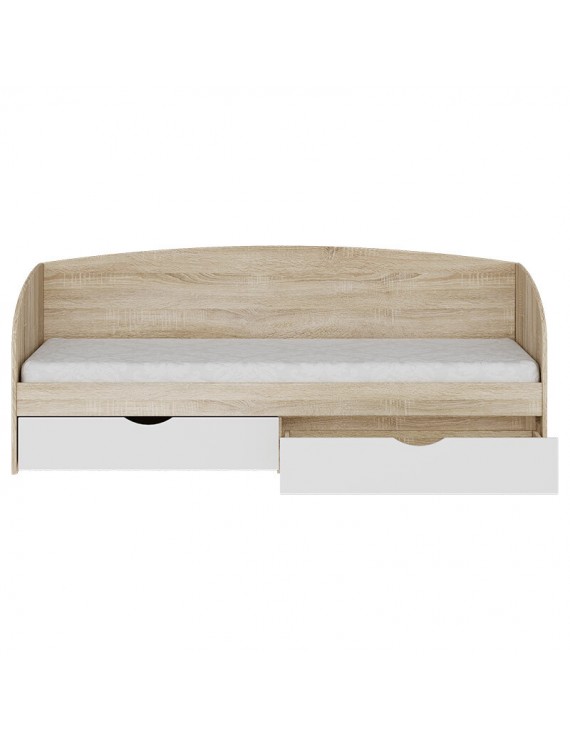 Ліжко односпальне Еверест Комфорт 80х190 см Дуб сонома/Білий (DTM-073879)