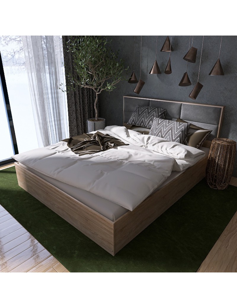 Ліжко двоспальне Еверест КЛ-1400 Лайт (підйомний механізм) 140х200 см Дуб сонома (DTM-4659)