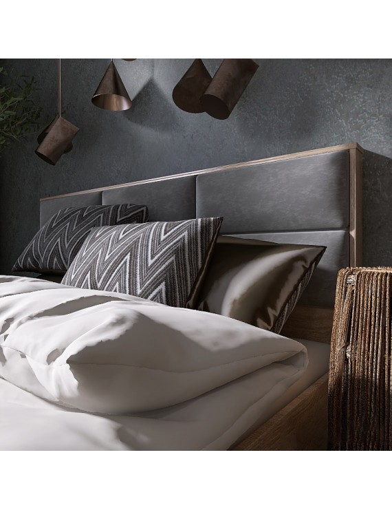 Ліжко двоспальне Еверест КЛ-1400 Лайт (підйомний механізм) 140х200 см Дуб сонома (DTM-4659)