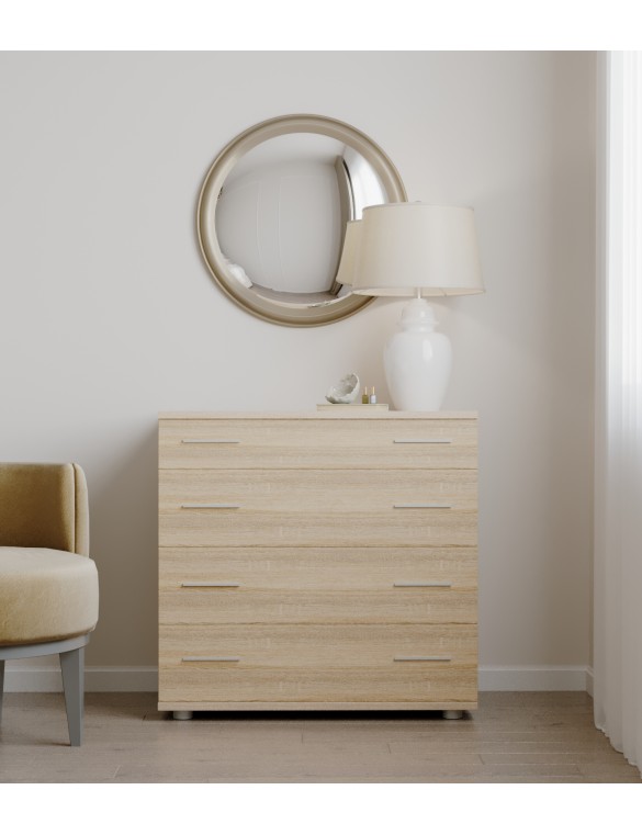 Ліжко двоспальне Еверест КЛ-1600 Лайт (без основи під матрац) 160х200 см Дуб сонома (DTM-4649)