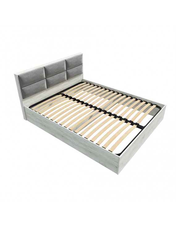 Ліжко двоспальне Еверест КЛ-1600 Лайт (ламельний каркас) 160х200 см Дуб Крафт білий (DTM-071075)