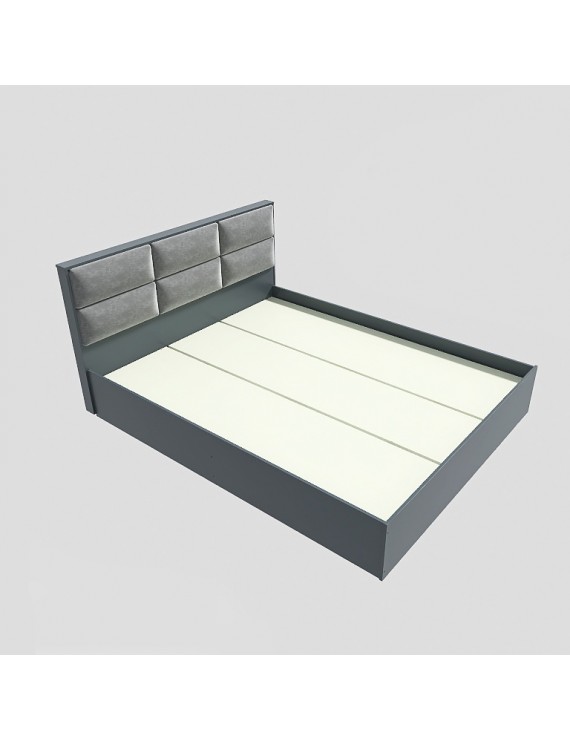 Ліжко двоспальне Еверест КЛ-1600 Лайт (щит ДСП під матрац) 160х200 см Графіт (DTM-4903)