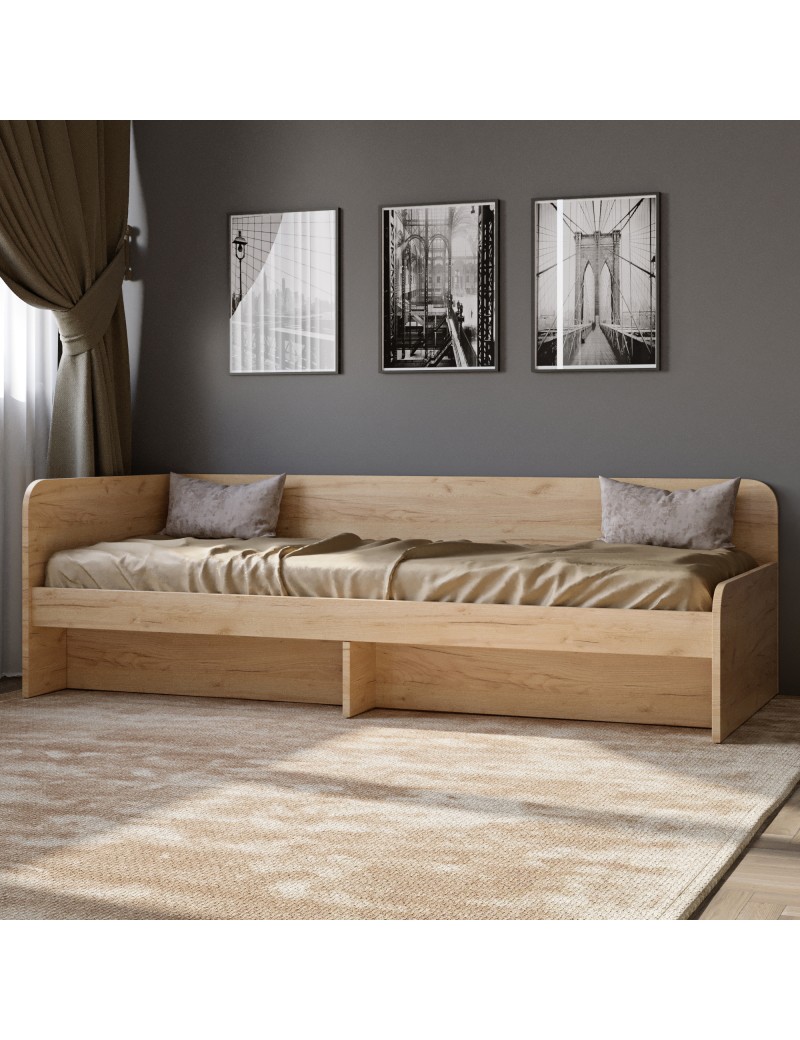 Односпальне ліжко Еверест Соната-800 (без ящиків) 80х190 см дуб крафт золотий (DTM-2672)