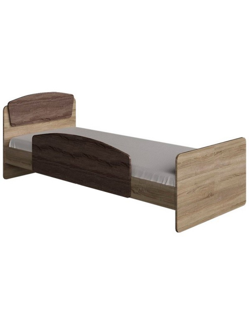 Ліжко односпальне з бортиком Еверест Асторія-2 80х190 см сонома/трюфель (DTM-2099)