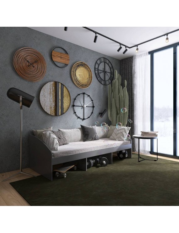 Ліжко односпальне Еверест Комфорт 3 193х84х59 см Графіт (DTM-5729)