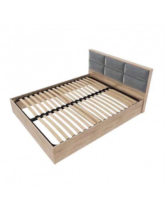 Ліжко двоспальне Еверест КЛ-1400 Лайт (ламельний каркас) 140х200 см Дуб сонома (DTM-4651)