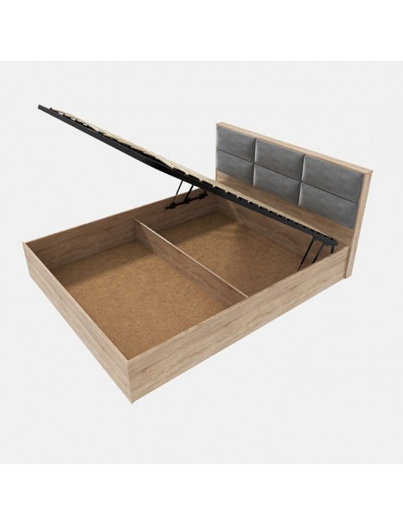 Ліжко двоспальне Еверест КЛ-1600 Лайт (підйомний механізм) 160х200 см Дуб сонома (DTM-4661)