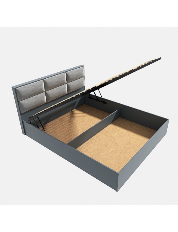 Ліжко двоспальне Еверест КЛ-1400 Лайт (підйомний механізм) 140х200 см Графіт (DTM-4904)