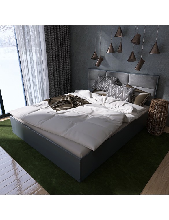 Ліжко двоспальне Еверест КЛ-1400 Лайт (підйомний механізм) 140х200 см Графіт (DTM-4904)