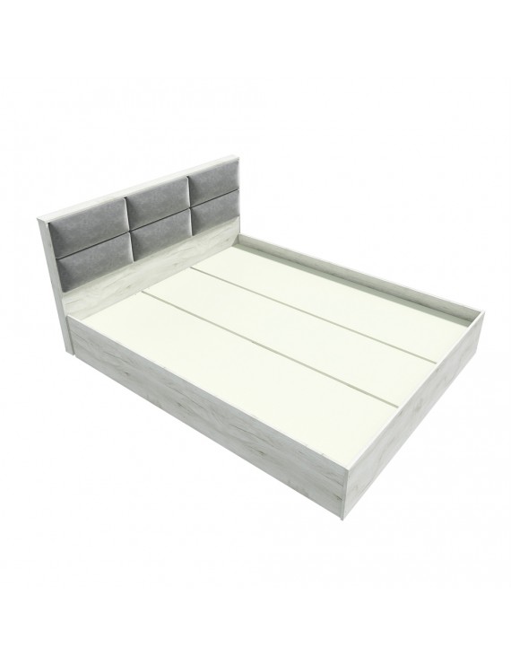 Ліжко двоспальне Еверест КЛ-1400 Лайт (щит ДСП під матрац) 140х200 см Дуб Крафт білий (DTM-071070)