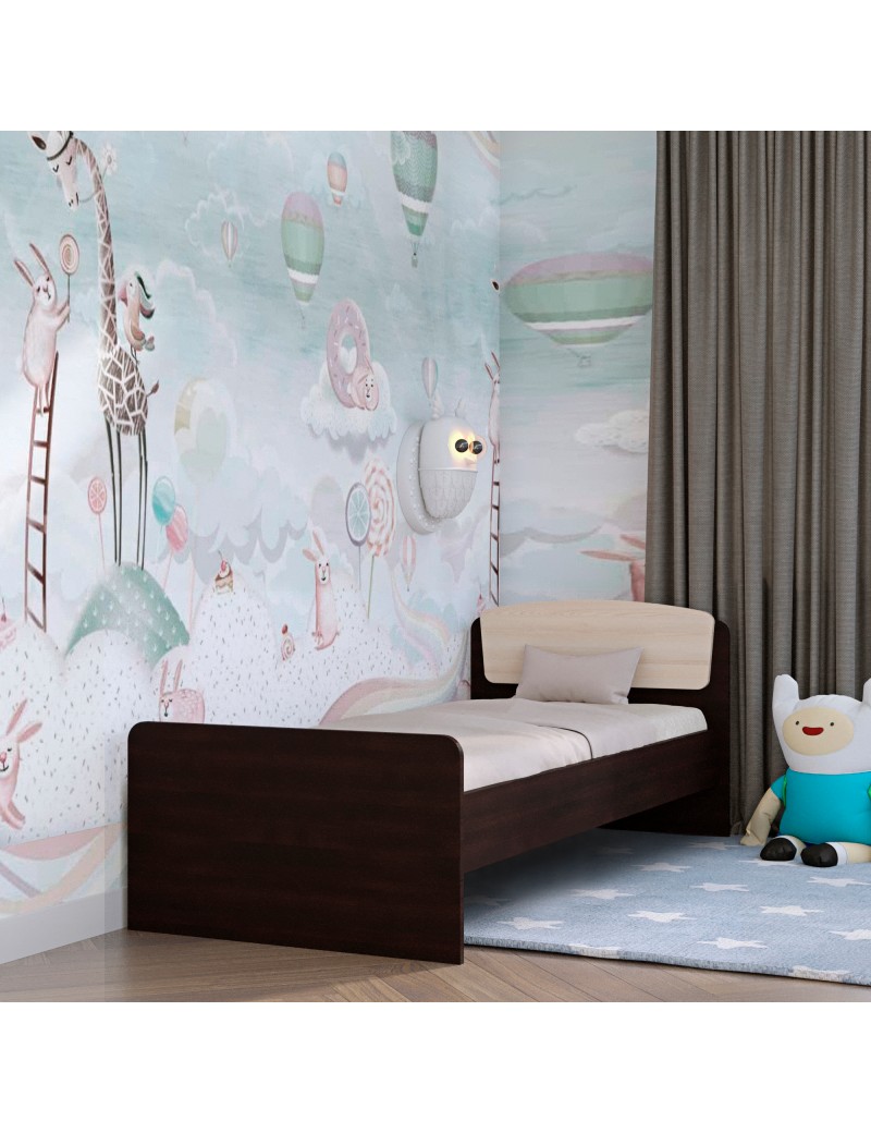 Односпальне ліжко Еверест Асторія-2 80х190 см венге/дуб молочний (DTM-2105)