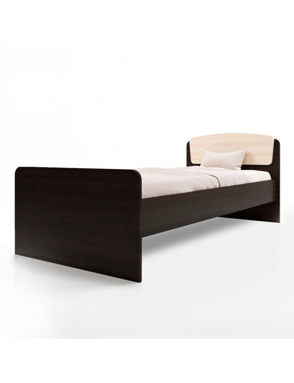 Односпальне ліжко Еверест Асторія-2 80х190 см венге/дуб молочний (DTM-2105)