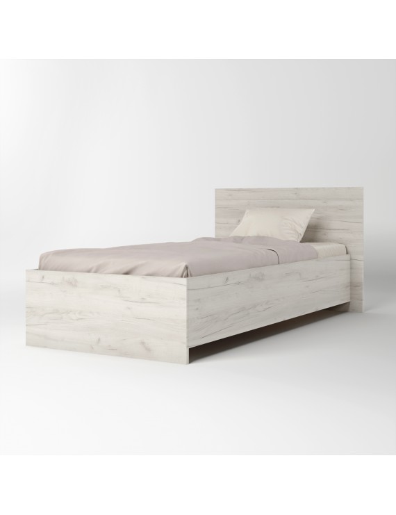 Односпальне ліжко Еверест Соната-900 90х200 см дуб крафт білий (DTM-2675)