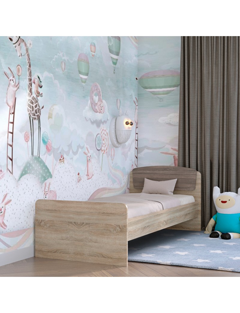 Односпальне ліжко Еверест Асторія-2 80х190 см сонома/трюфель (DTM-2106)