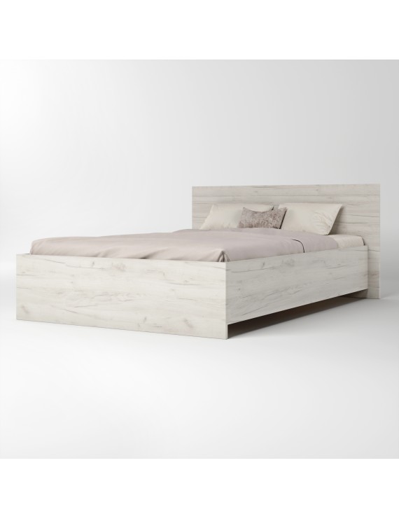 Ліжко двоспальне Еверест Соната-1400 140х200 см дуб крафт білий (DTM-2677)