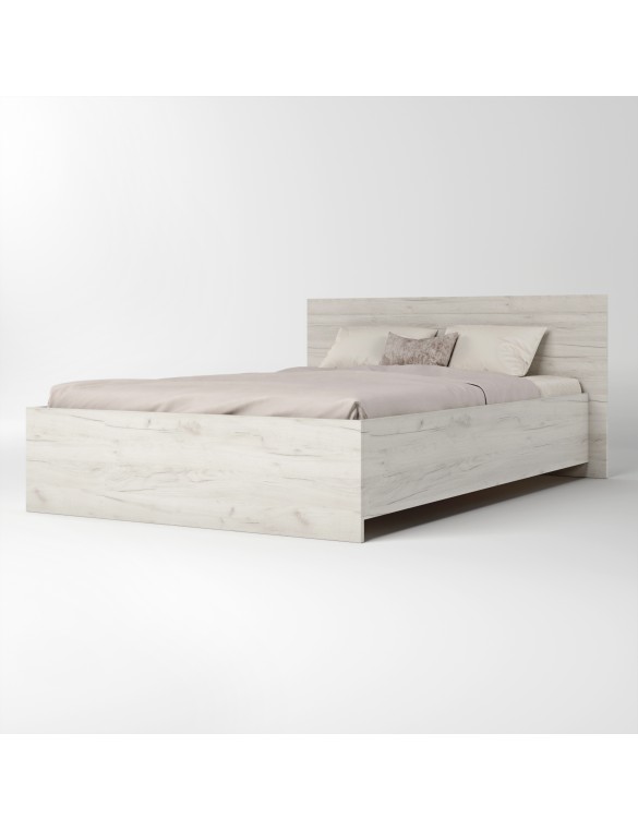 Ліжко двоспальне Еверест Соната-1400 140х200 см дуб крафт білий (DTM-2677)