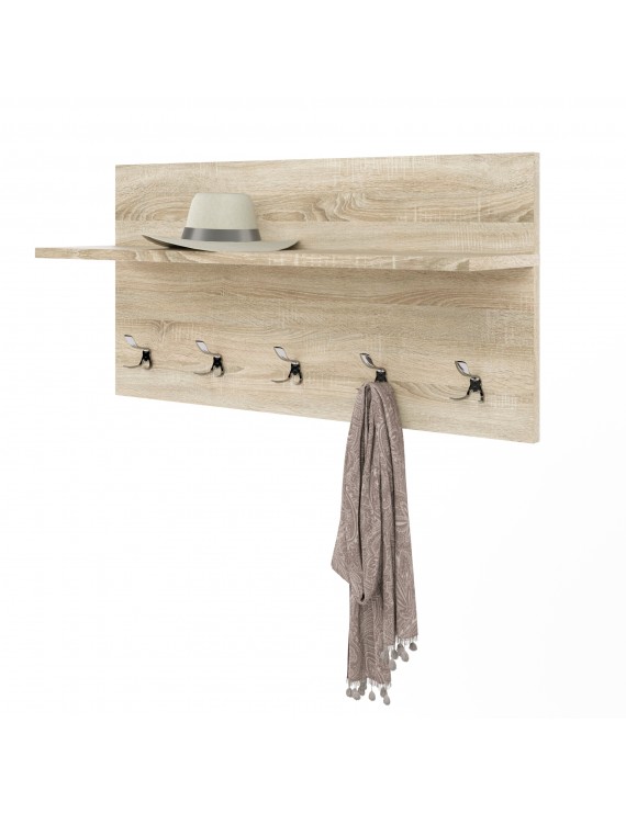Вішалка на стіну Еверест Соната-800 80х40 см Дуб сонома (DTM-2122)
