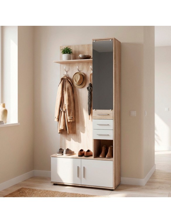 Передпокій Еверест Рів'єра Дуб сонома/Білий (DTM-073853)