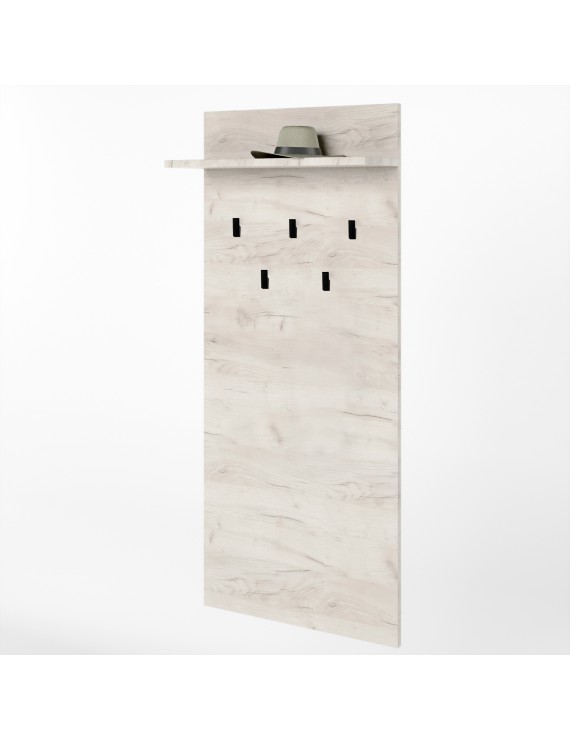 Вішалка на стіну Еверест Соната-600 60х130 см дуб крафт білий (DTM-2727)