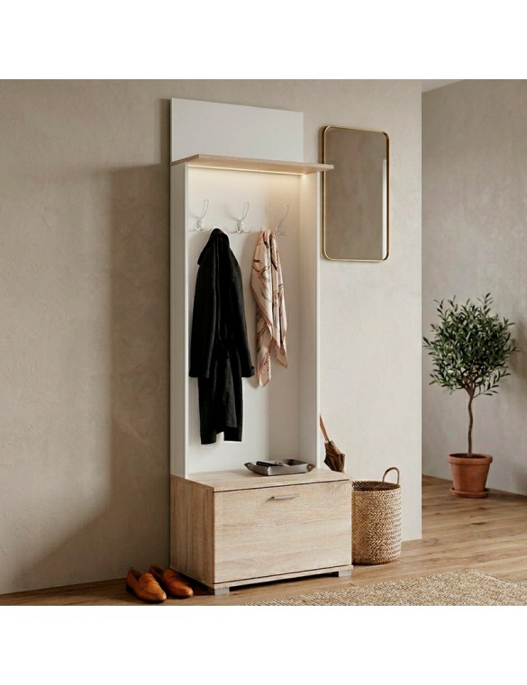 Вішалка підлогова Еверест Бриз 60х210 см Дуб сонома/Білий (DTM-073866)