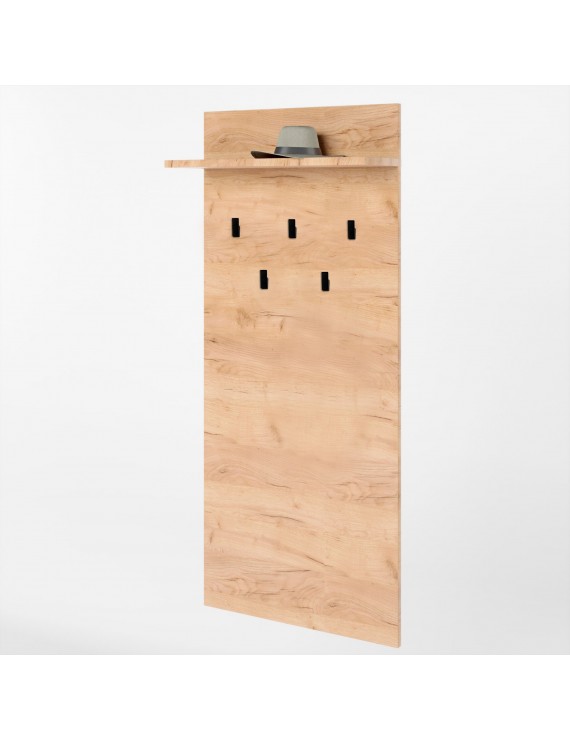 Вішалка на стіну Еверест Соната-600 60х130 см дуб крафт золотий (DTM-2728)