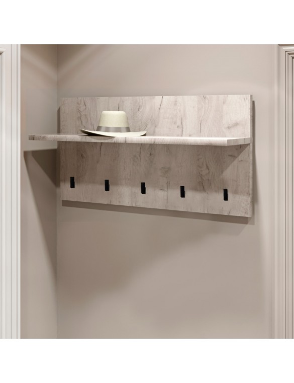 Вішалка на стіну Еверест Соната-800 80х40 см дуб крафт білий (DTM-2729)