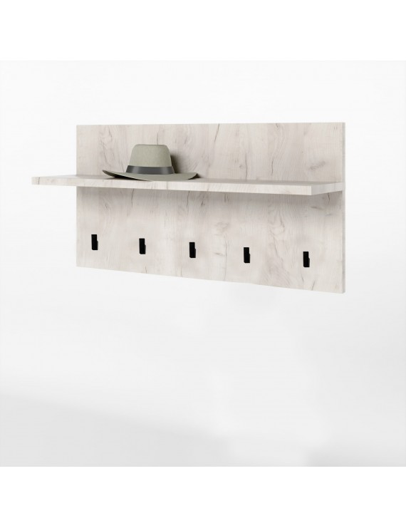 Вішалка на стіну Еверест Соната-800 80х40 см дуб крафт білий (DTM-2729)