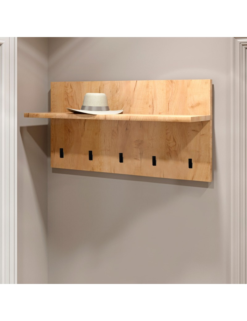 Вішалка на стіну Еверест Соната-800 80х40 см дуб крафт золотий (DTM-2730)