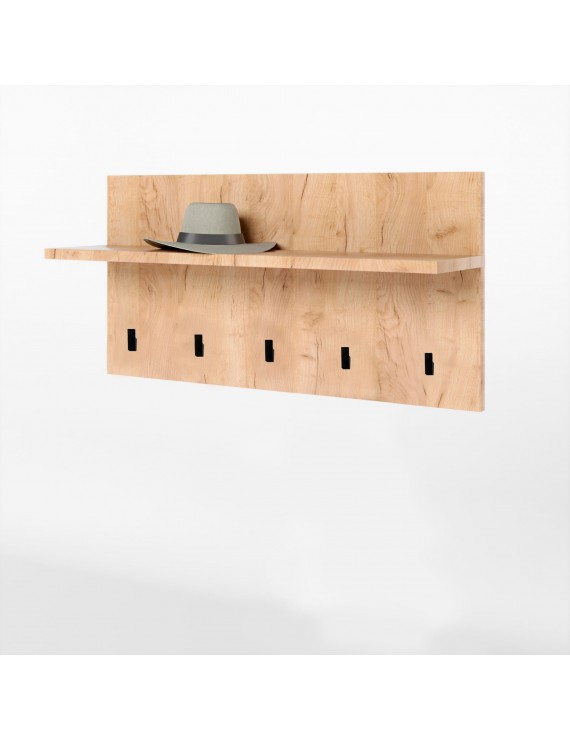 Вішалка на стіну Еверест Соната-800 80х40 см дуб крафт золотий (DTM-2730)