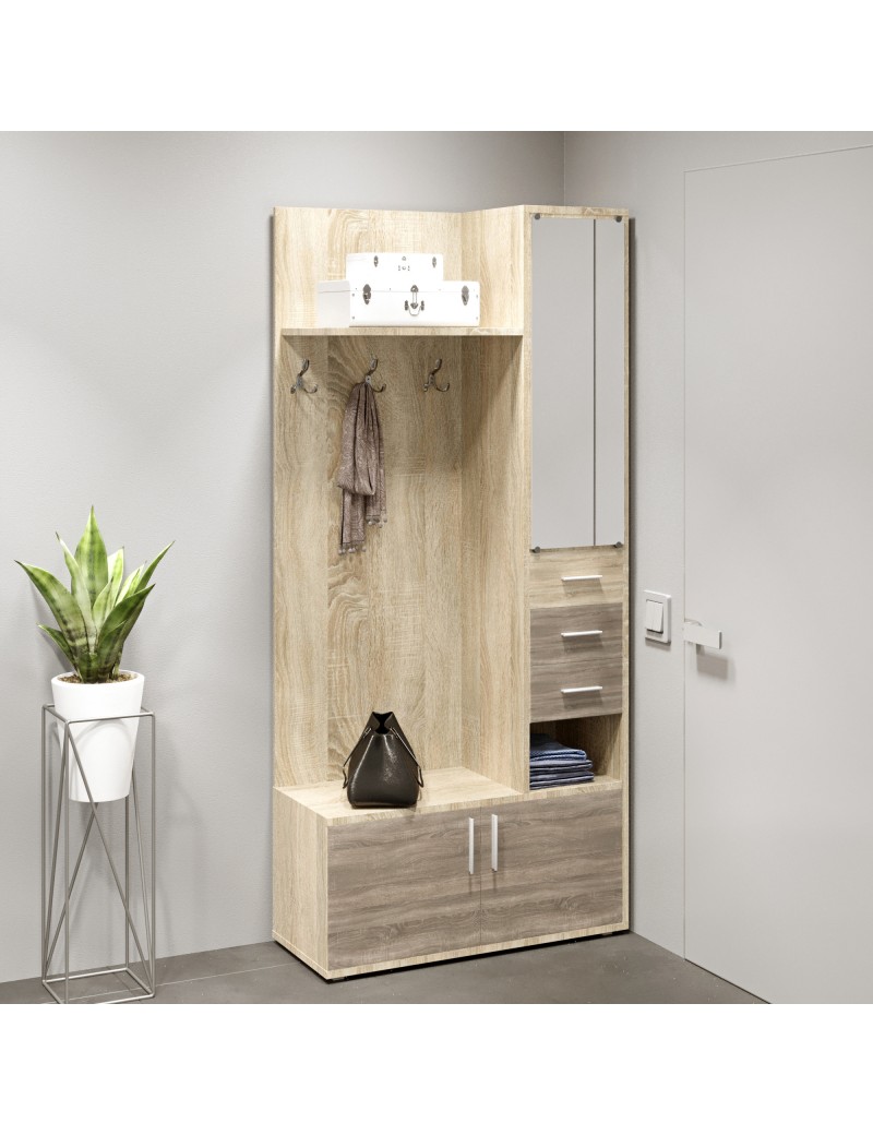 Передпокій з гачками Еверест Рів'єра сонома/трюфель (DTM-2192)