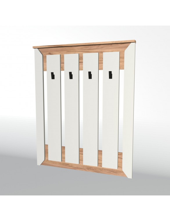 Вішалка настінна Еверест Нордік-900 90х6х110 см Білий + Дуб крафт золотий (DTM-5517)