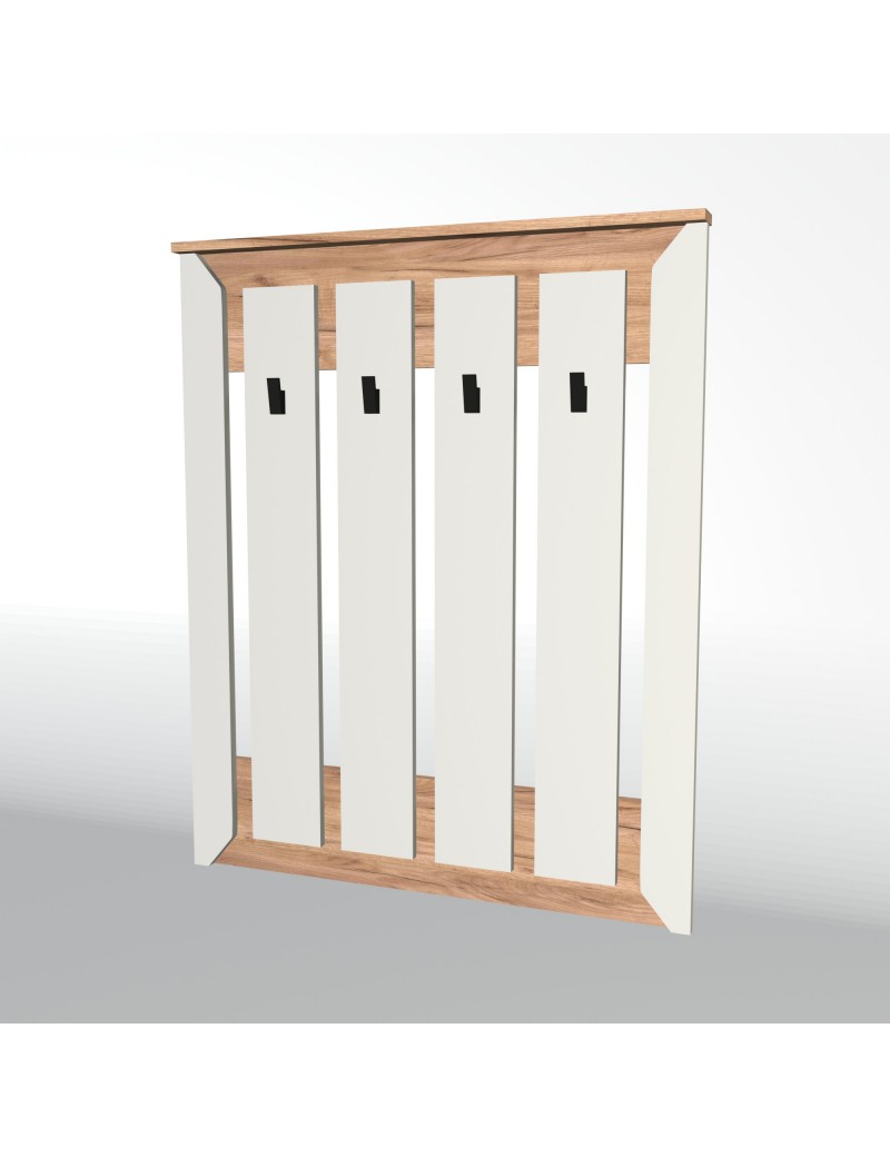 Вішалка настінна Еверест Нордік-900 90х6х110 см Білий + Дуб крафт золотий (DTM-5517)