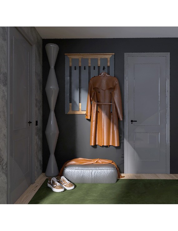 Вішалка настінна Еверест Нордік-900 90х6х110 см Графіт + Дуб крафт золотий (DTM-5518)