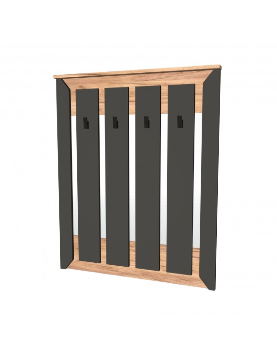 Вішалка настінна Еверест Нордік-900 90х6х110 см Графіт + Дуб крафт золотий (DTM-5518)