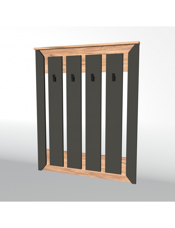 Вішалка настінна Еверест Нордік-900 90х6х110 см Графіт + Дуб крафт золотий (DTM-5518)