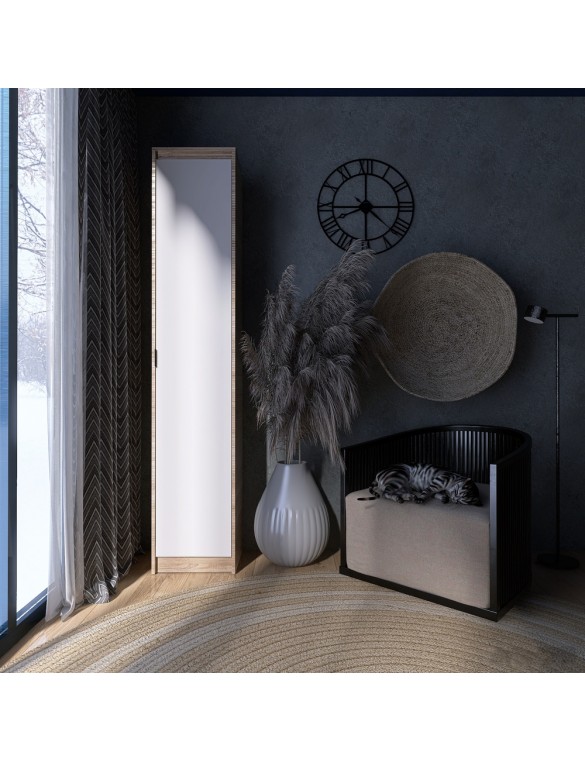 Шафа-пенал закрита Еверест Сіті-400 Дуб сонома/Білий (DTM-071094)