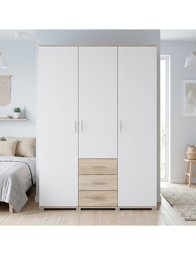 Шафа розпашна велика Еверест Бриз ШП-5 Дуб сонома/Білий (DTM-073864)