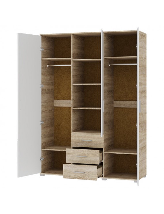 Шафа розпашна велика Еверест Бриз ШП-5 Дуб сонома/Білий (DTM-073864)