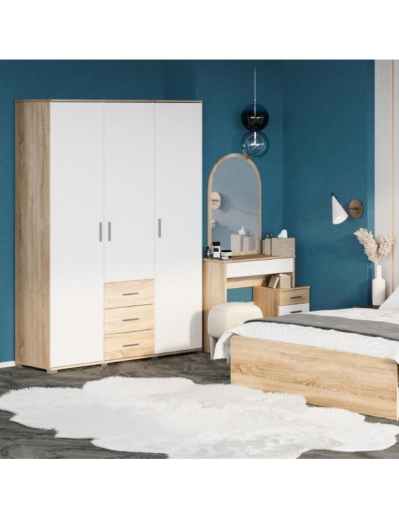 Шафа розпашна велика Еверест Бриз ШП-5 Дуб сонома/Білий (DTM-073864)