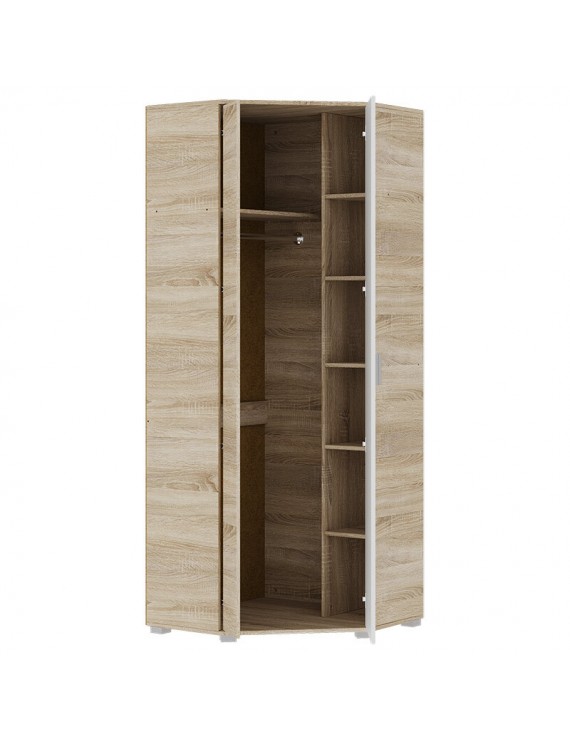 Шафа кутова Еверест Бриз ШКУ-14 Дуб сонома/Білий (DTM-073874)