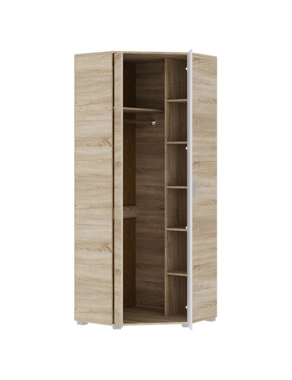 Шафа кутова Еверест Бриз ШКУ-14 Дуб сонома/Білий (DTM-073874)