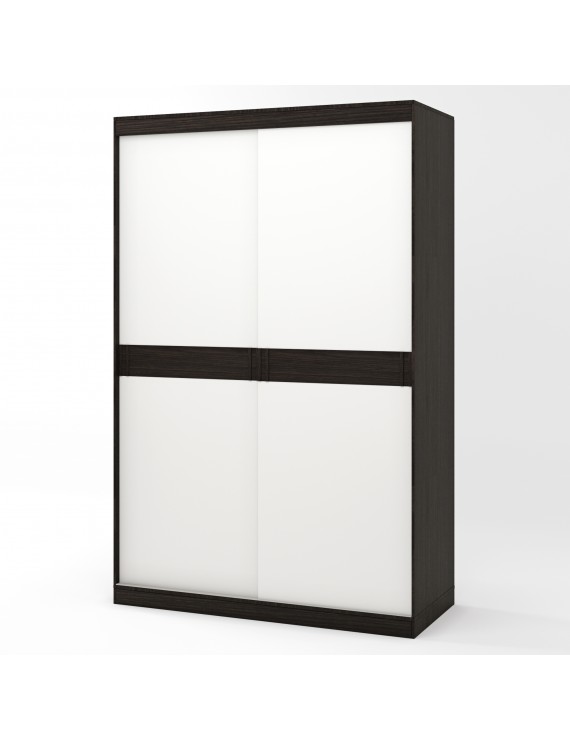Шафа-купе Еверест Соната 1400 дводверна 140х60х217 венге темний+білий (DTM-2394)