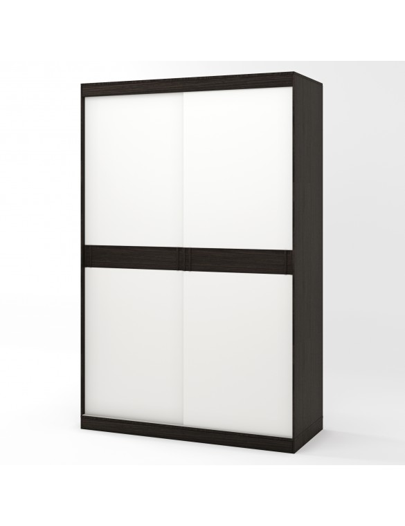 Шафа-купе Еверест Соната 1400 дводверна 140х60х217 венге темний+білий (DTM-2394)
