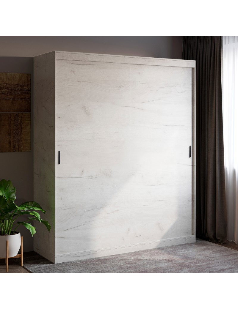 Шафа-купе Еверест Соната 1800 дводверна 180х60х217 дуб крафт білий (DTM-2669)