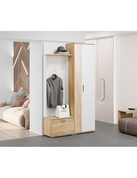 Шафа розпашна Еверест Бриз ШП-2 Дуб сонома/Білий (DTM-073865)
