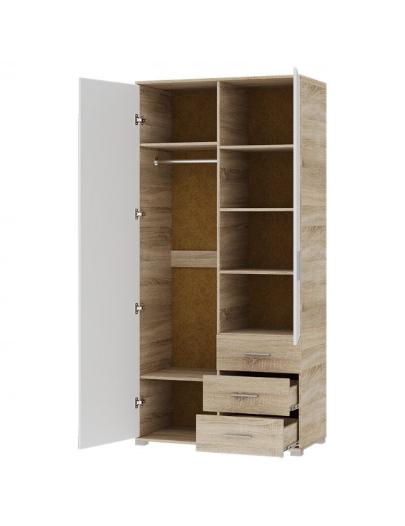 Шафа пряма з ящиками Еверест Бриз ШП-4 Дуб сонома/Білий (DTM-073875)