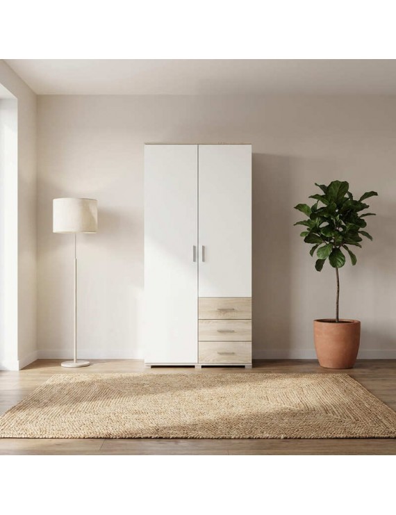 Шафа пряма з ящиками Еверест Бриз ШП-4 Дуб сонома/Білий (DTM-073875)