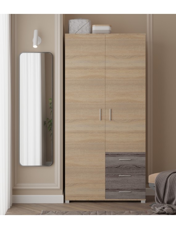 Шафа пряма з ящиками Еверест Бриз ШП-4 сонома + трюфель (DTM-2297)